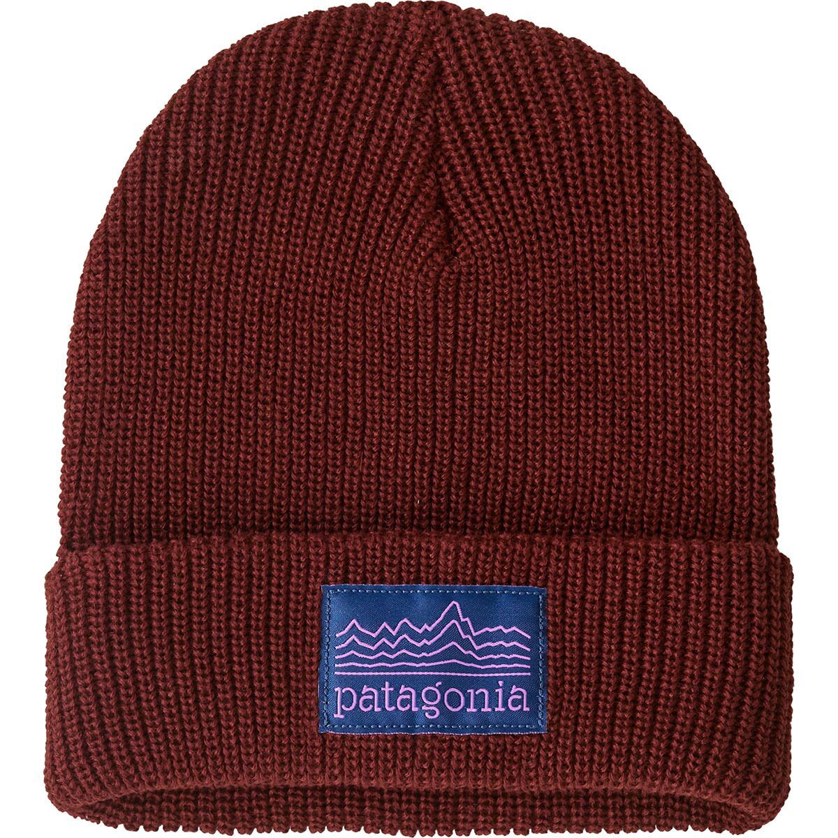 Image of Patagonia Logo Beanie - Kids' Strata Stencil: Dried Vanilla, One Size