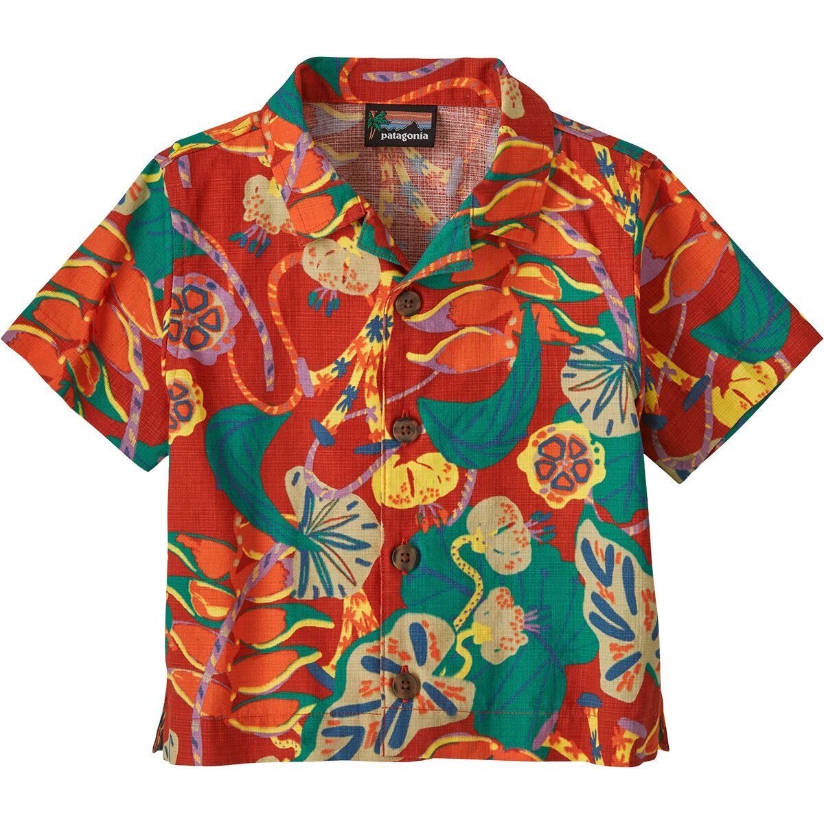 Image of Patagonia Tidal Threads Shirt - Infants' Tropiclimb: Hot Ember, 12M
