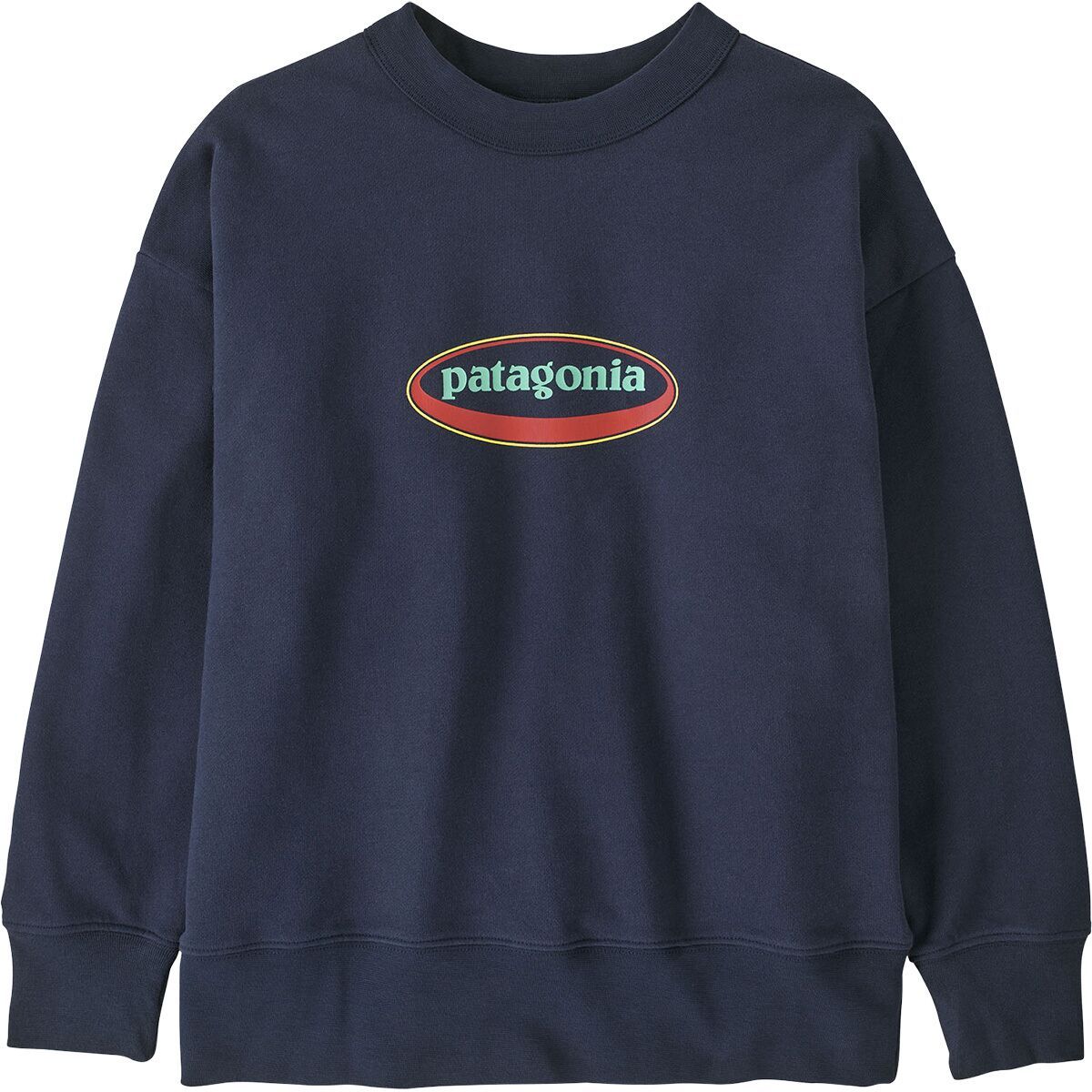 Image of Patagonia Crew Sweatshirt - Kids' '95 Oval Logo Tropiclimb: New Navy, S