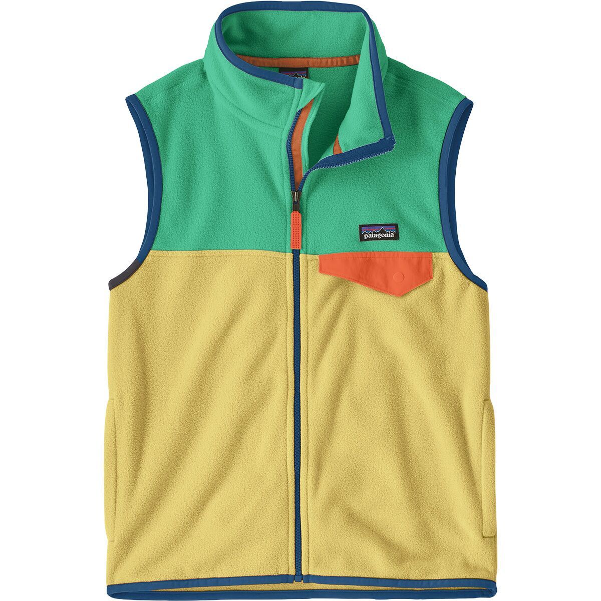 Image of Patagonia Micro D Snap-T Vest - Kids' Limestone Yellow, XXL