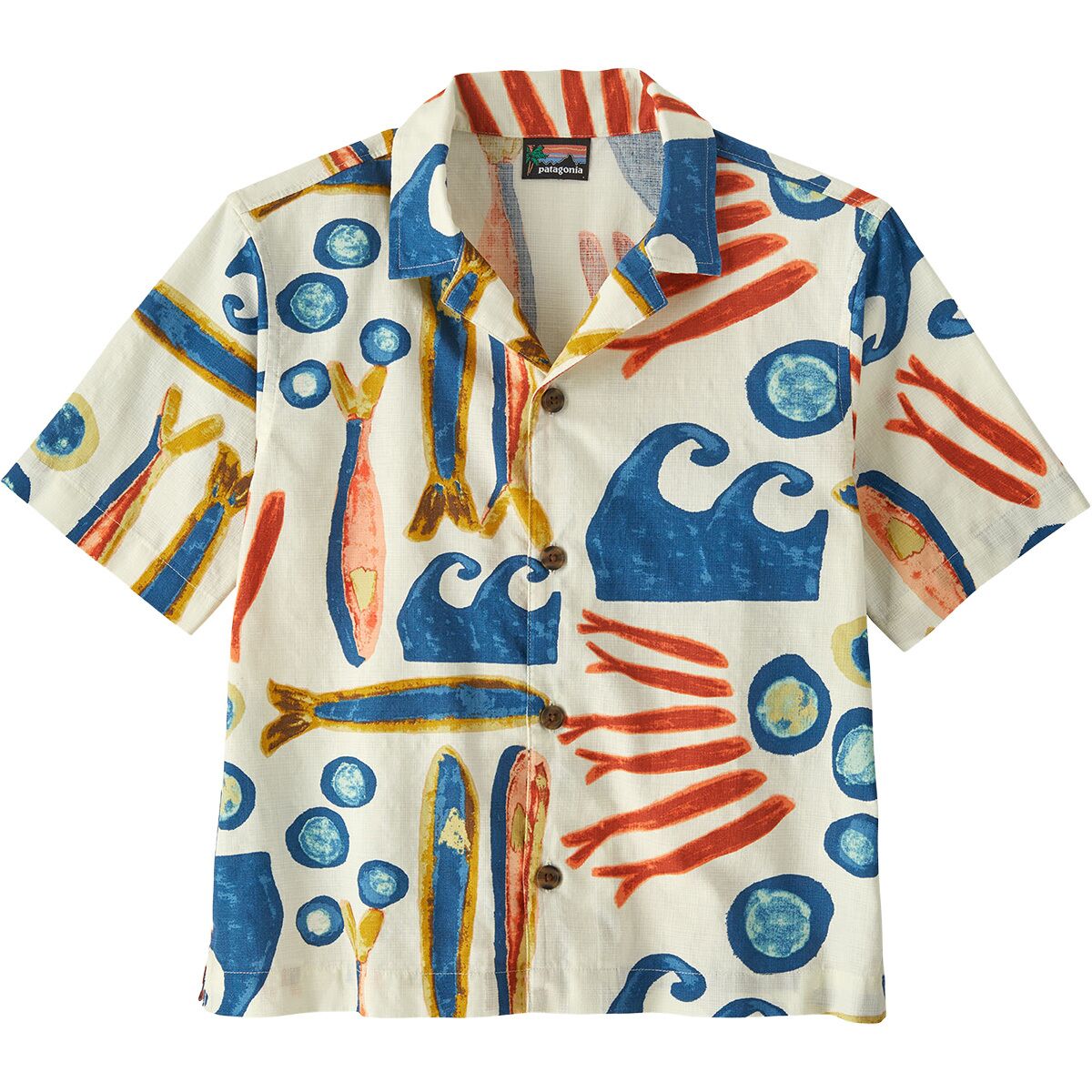 Image of Patagonia Tidal Threads Shirt - Kids' Sardines: Natural, M
