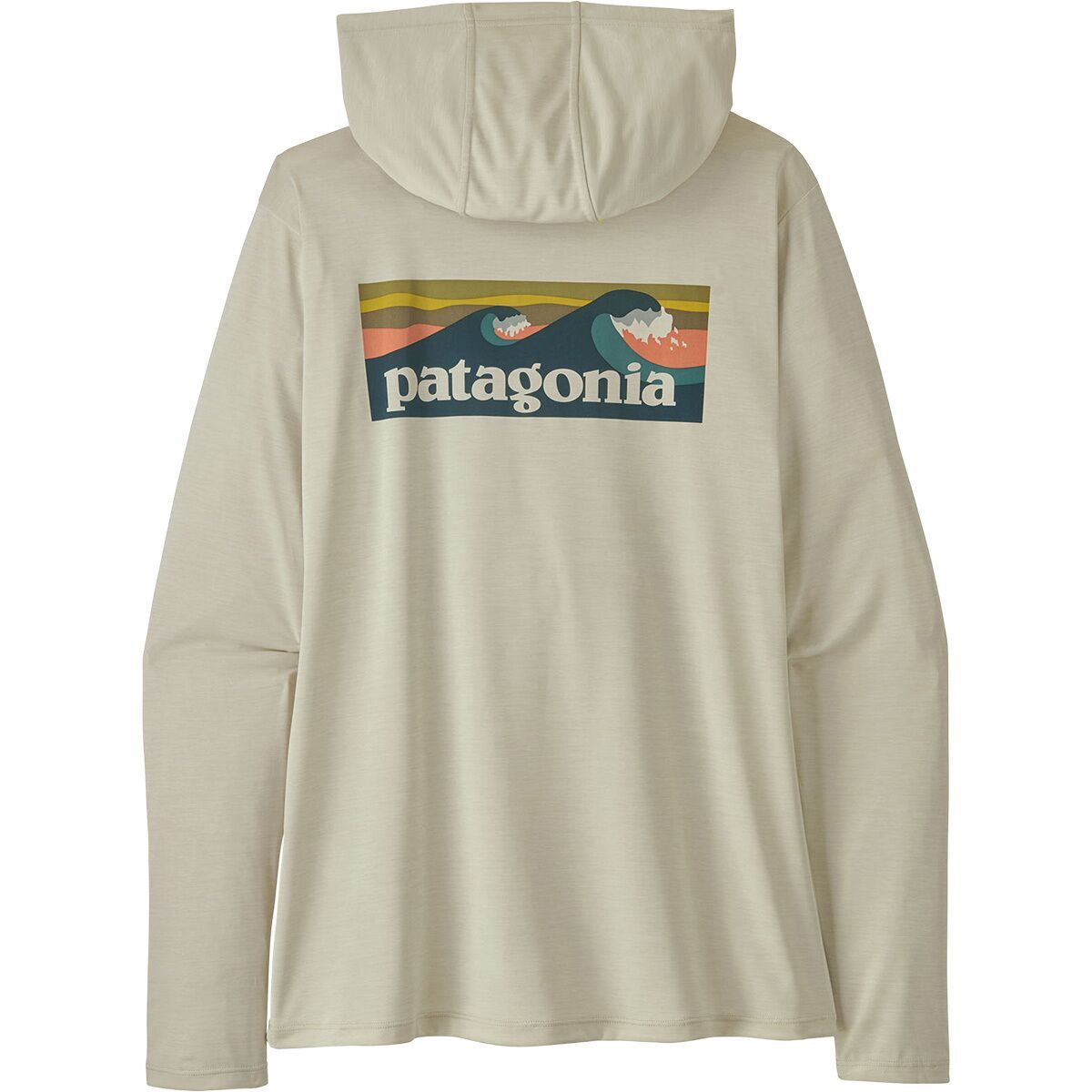 Image of Patagonia Cap Cool Daily Hoodie - Boardshort Logo - Women's Dyno White, XL