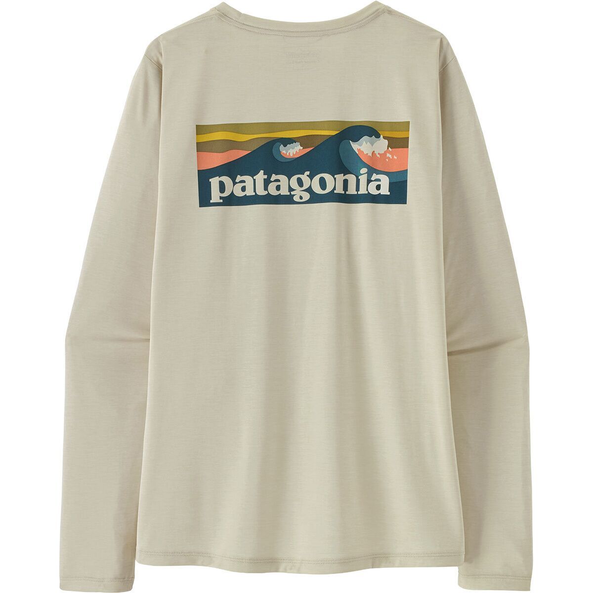 Image of Patagonia Cap Cool Daily Long-Sleeve Shirt - Boardshort Logo - Women's Dyno White, S