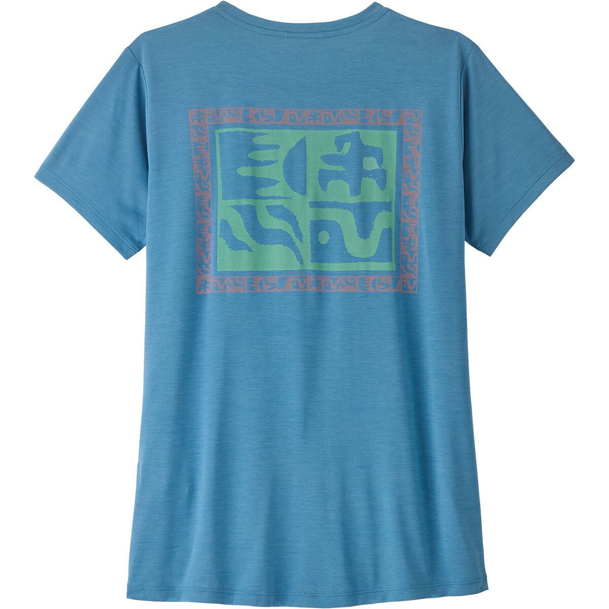 Image of Patagonia Cap Cool Daily Shirt - Mother Rays - Women's Shore Blue/Light Shore Blue X-Dye, XL