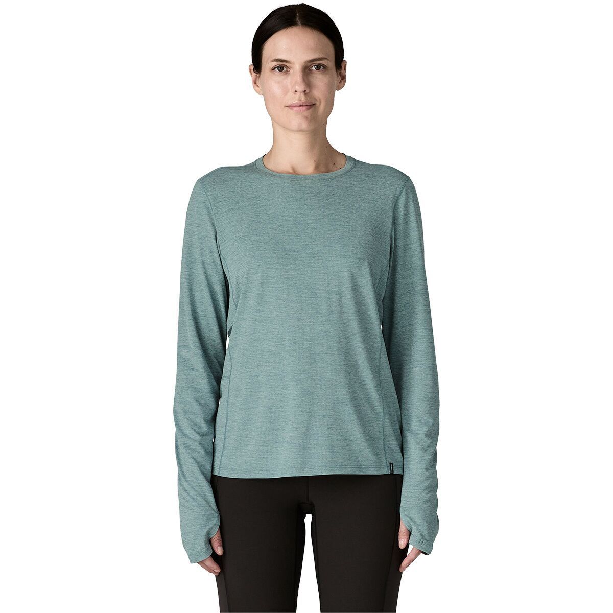 Image of Patagonia Cap Cool Sun Long-Sleeve Shirt - Women's Nouveau Green/Blue Sage X-Dye, XL