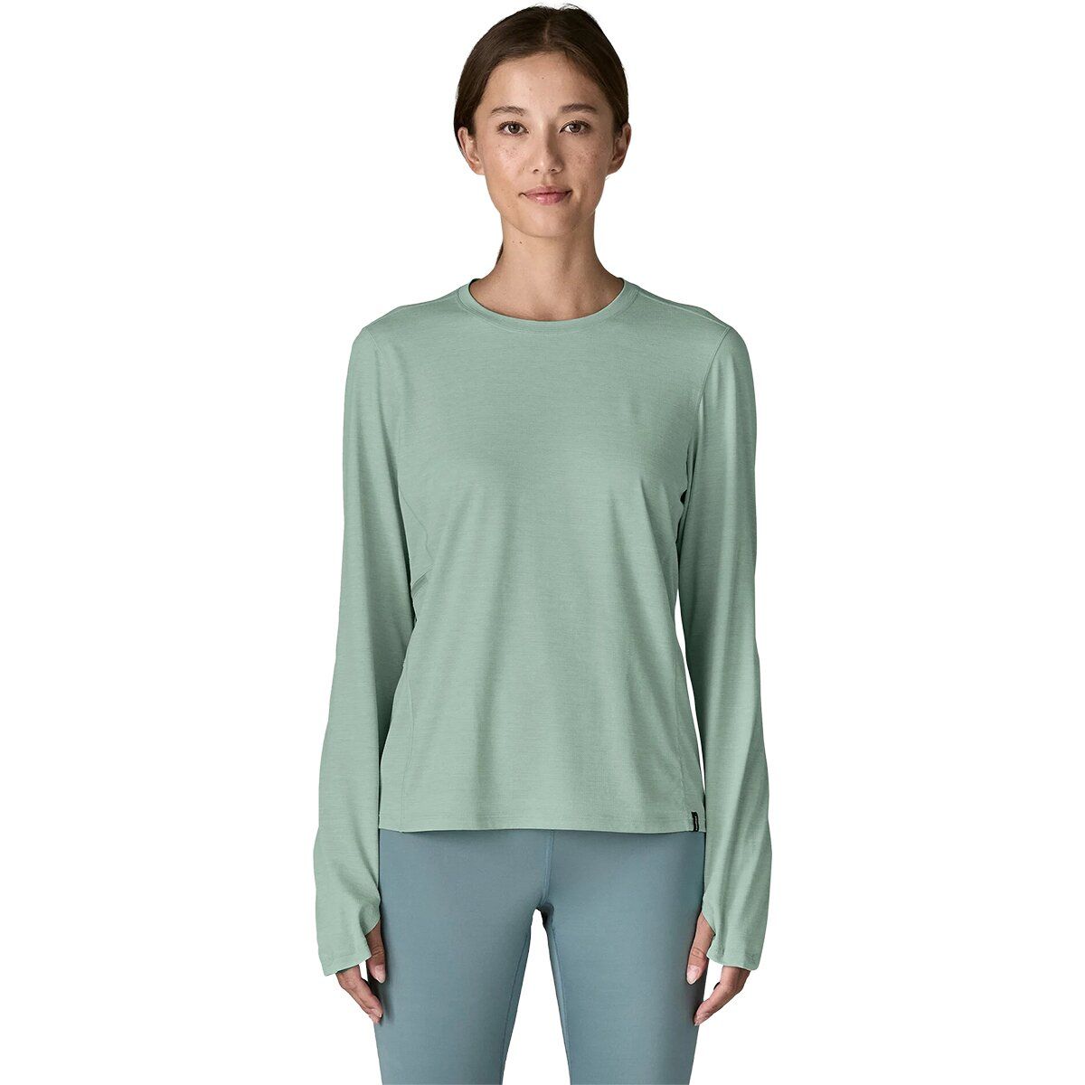 Image of Patagonia Capilene Cool Sun Long-Sleeve Shirt - Women's Thermal Blue/Thin Ice X-Dye, XS