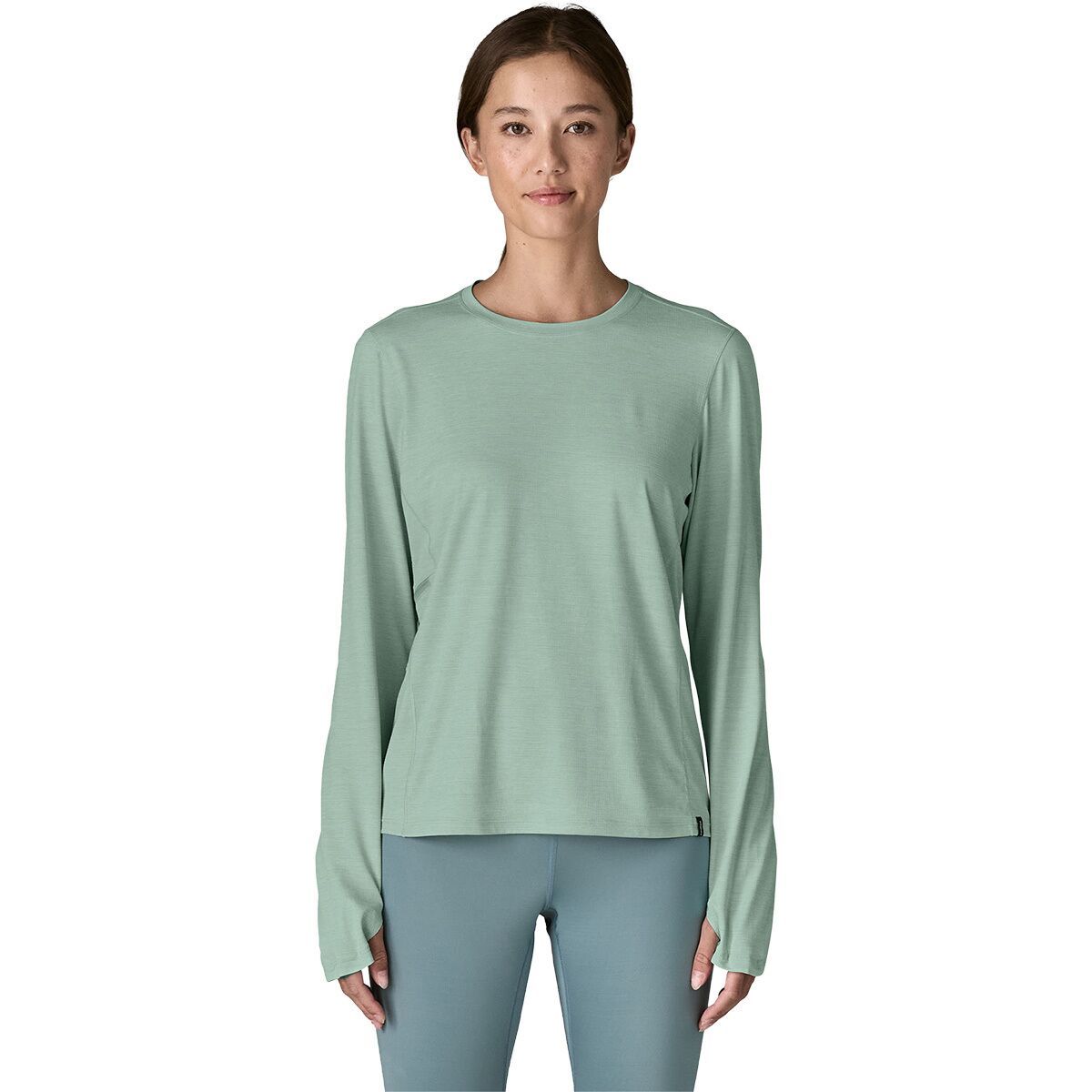 Image of Patagonia Cap Cool Sun Long-Sleeve Shirt - Women's Thermal Blue/Thin Ice X-Dye, S