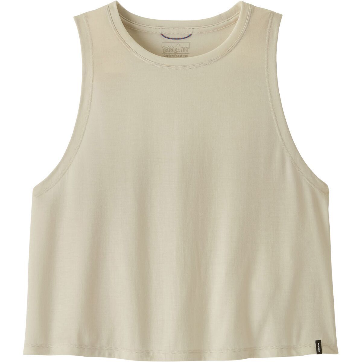 Image of Patagonia Cap Cool Trail Cropped Tank Top - Women's Dyno White, L
