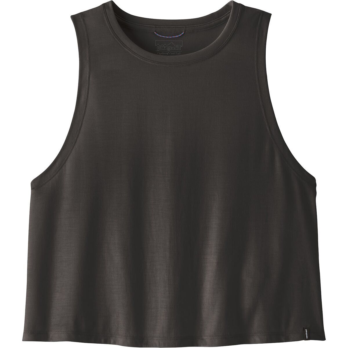 Image of Patagonia Cap Cool Trail Cropped Tank Top - Women's Ink Black, XS