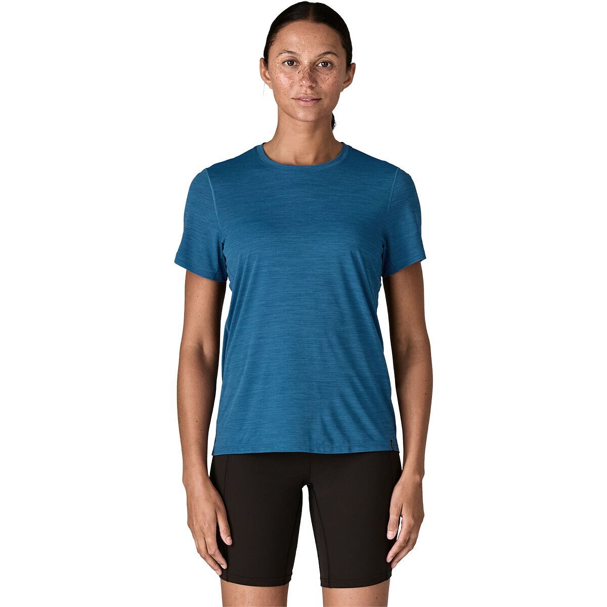 Image of Patagonia Cap Cool Ultra Shirt - Women's Aquatic Blue/Light Aquatic Blue X-Dye, XS