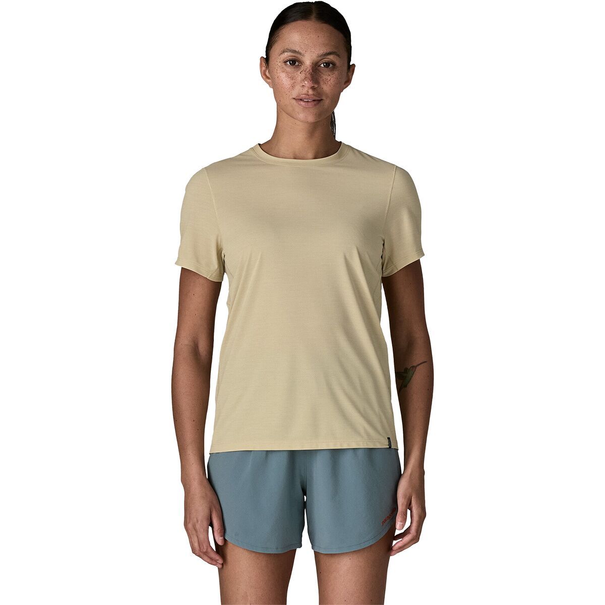 Image of Patagonia Capilene Cool Ultra Shirt - Women's Pumice/Dyno White X-Dye, L