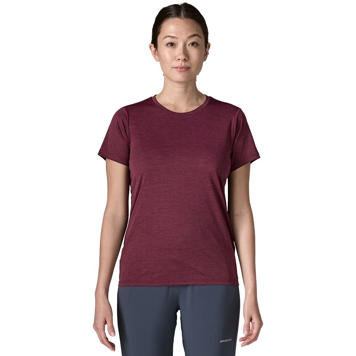 Image of Patagonia Capilene Daily Short-Sleeve Shirt - Women's Berry Fig - Light Berry Fig X-Dye, S