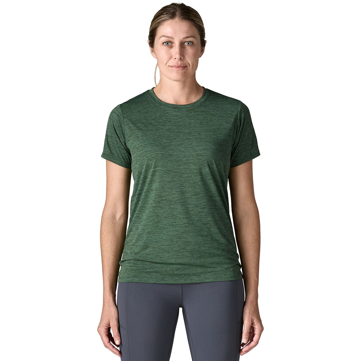 Image of Patagonia Capilene Daily Short-Sleeve Shirt - Women's Canopy Green - Light Canopy Green X-Dye, M