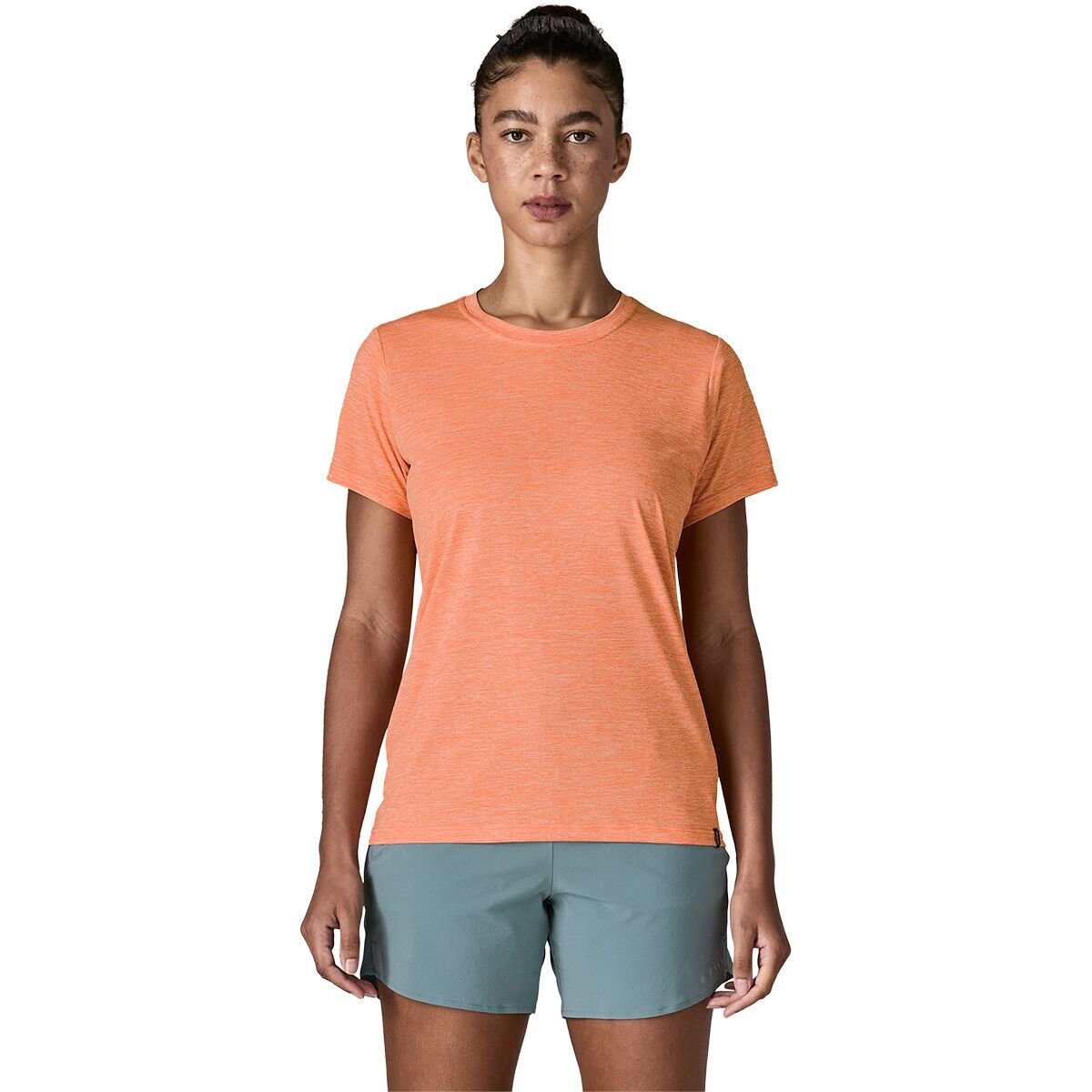Image of Patagonia Capilene Daily Short Sleeve Shirt - Women's Peach Sherbet, M