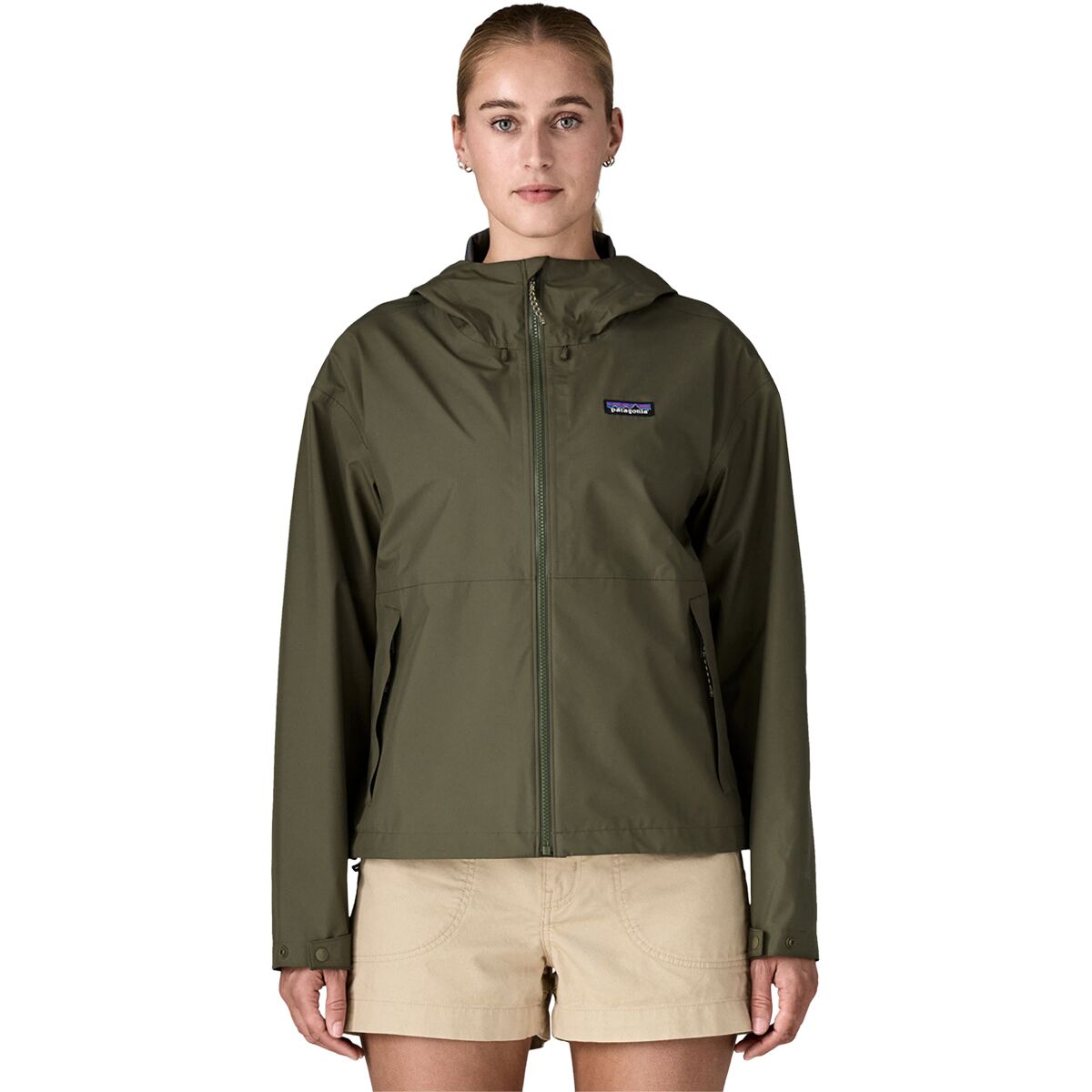 Image of Patagonia Mesa Lane Rain Jacket - Women's Basin Green, L