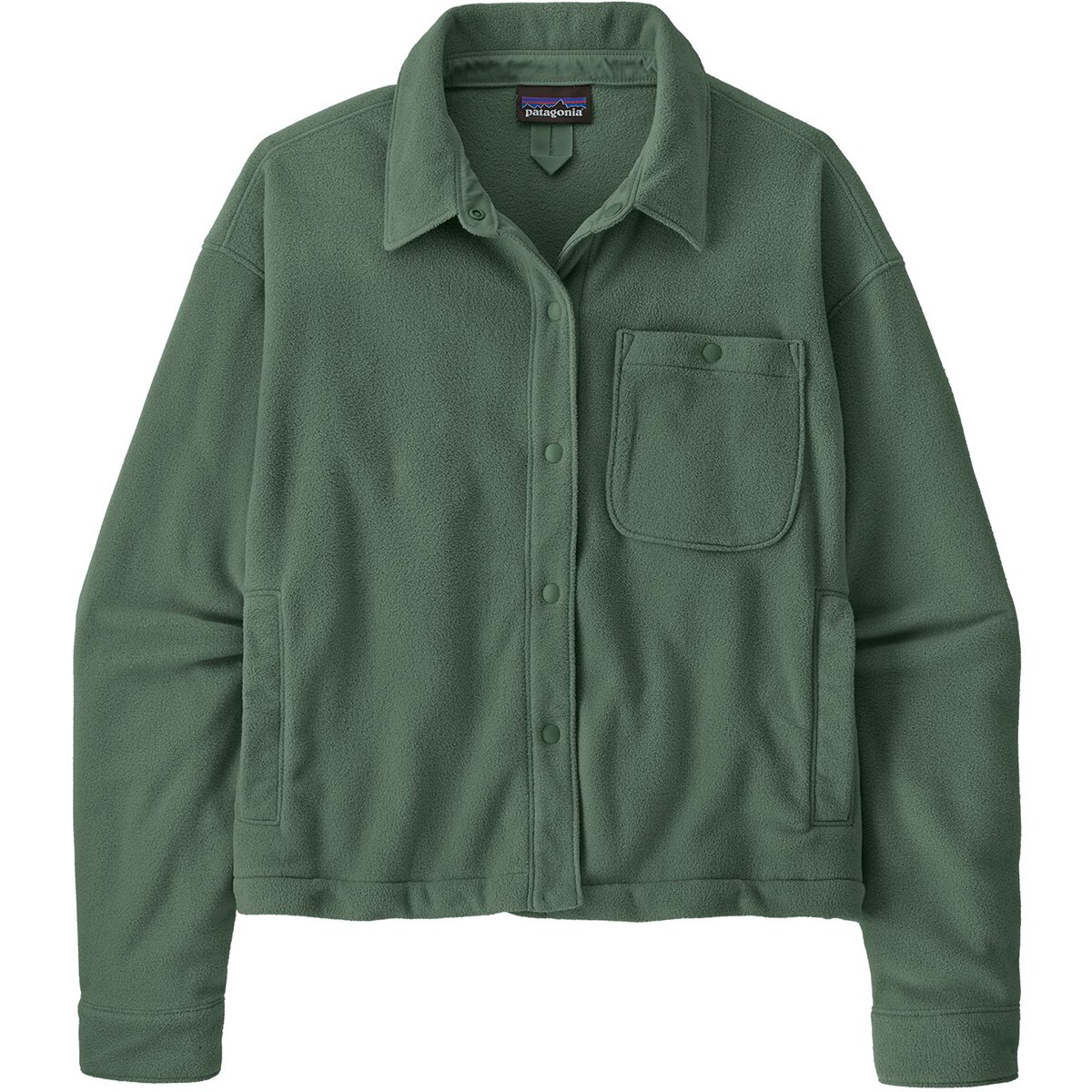 Image of Patagonia Micro D Fleece Shirt Jacket - Women's Canopy Green, XL