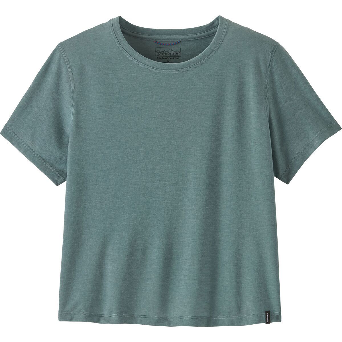 Image of Patagonia Short-Sleeve Cap Cool Trail Cropped Shirt - Women's Blue Sage, M