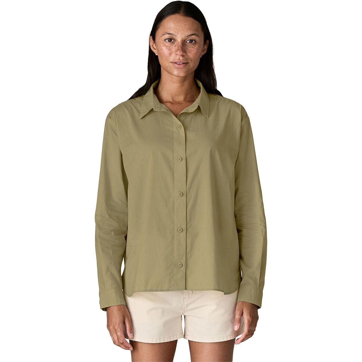 Image of Patagonia Sunrise Stream Long-Sleeve Shirt - Women's Weathered Stone, M