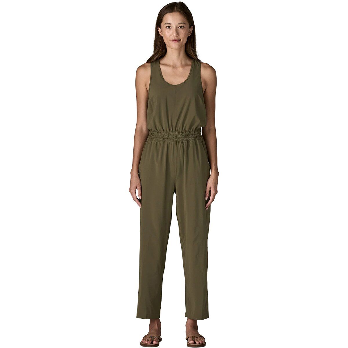 Image of Patagonia Terrebonne Traveler Jumpsuit - Women's Basin Green, XL