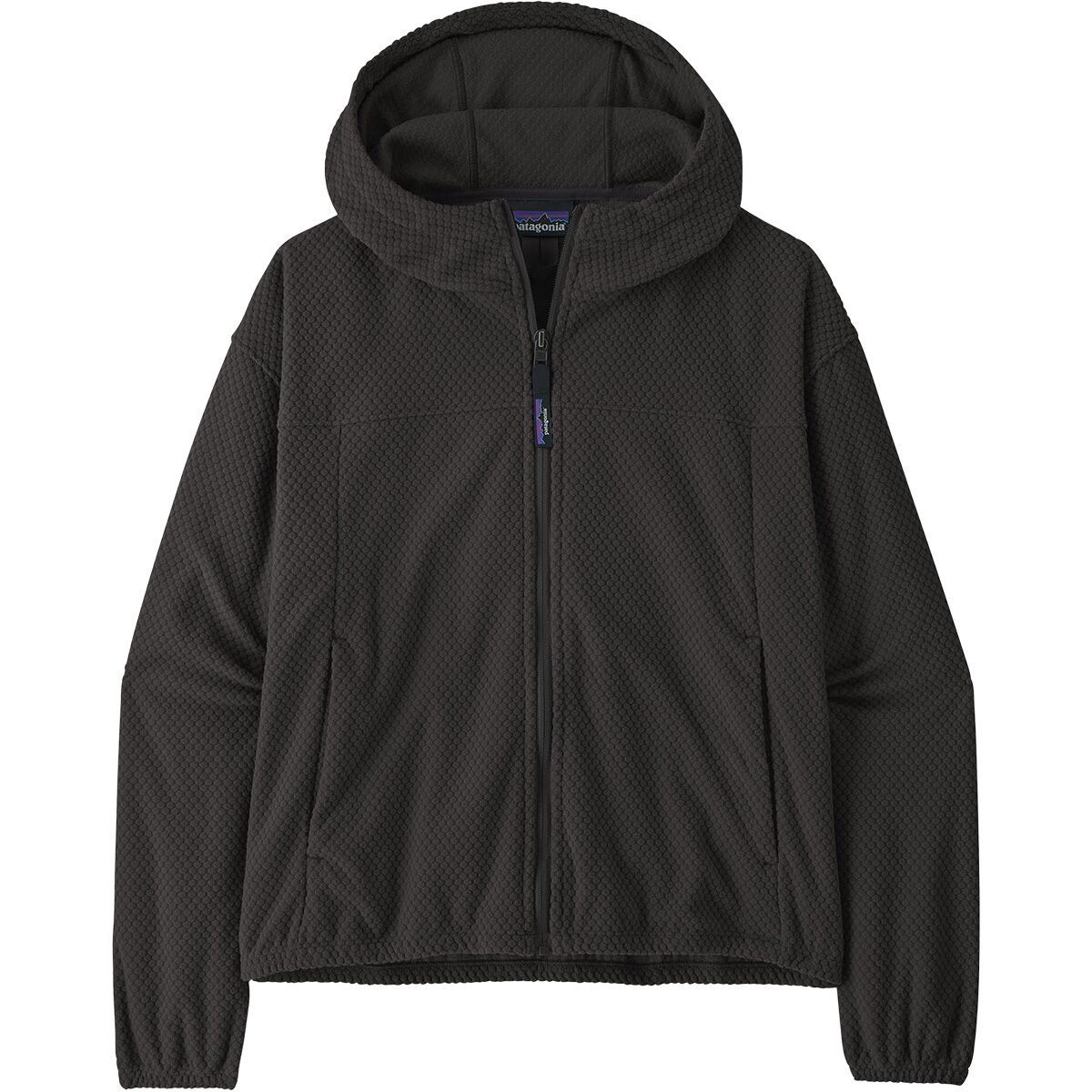 Image of Patagonia Textured Fleece Hooded Jacket - Women's Black, S