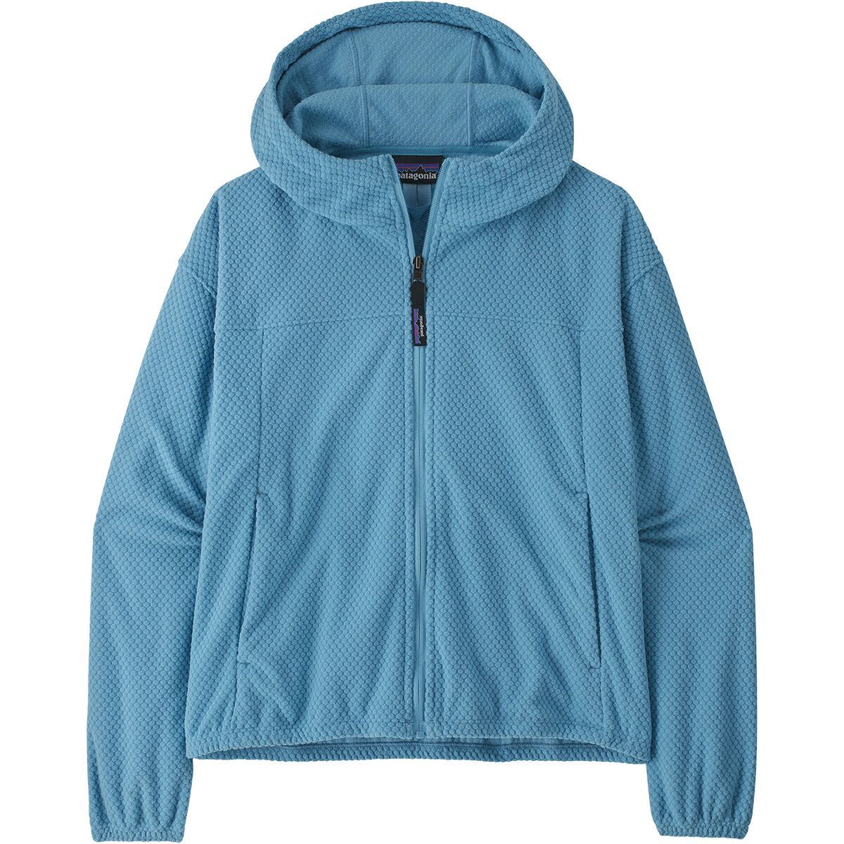 Image of Patagonia Textured Fleece Hooded Jacket - Women's Shore Blue, XL