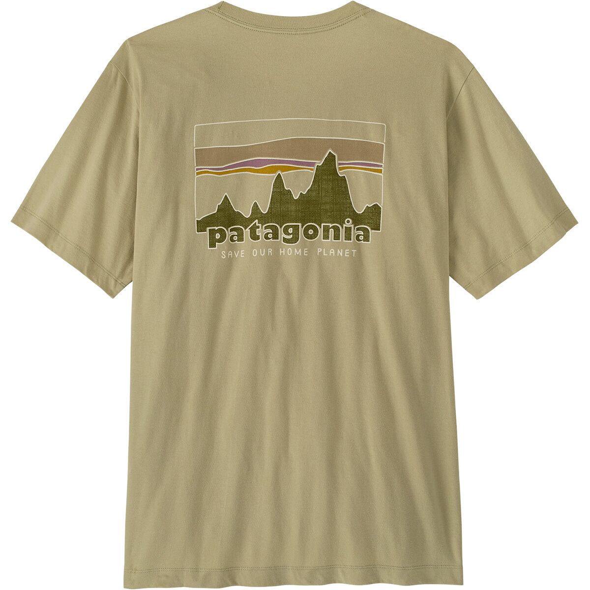Image of Patagonia 73 Skyline Regenerative Organic Pilot Cotton T-Shirt - Men's Weathered Stone, XXL