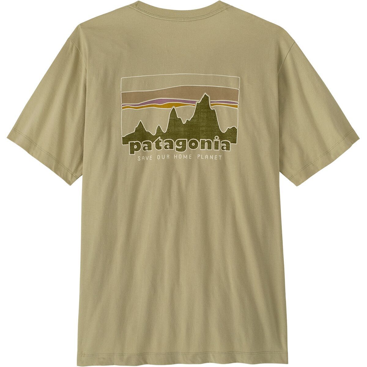 Image of Patagonia 73 Skyline Regenerative Organic Pilot Cotton T-Shirt - Men's Weathered Stone, M