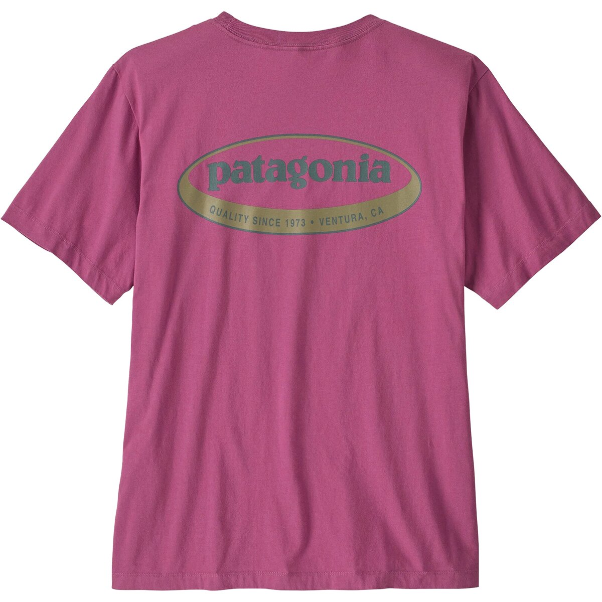 Image of Patagonia 95 Oval Logo T-Shirt - Men's Faded Magenta, L
