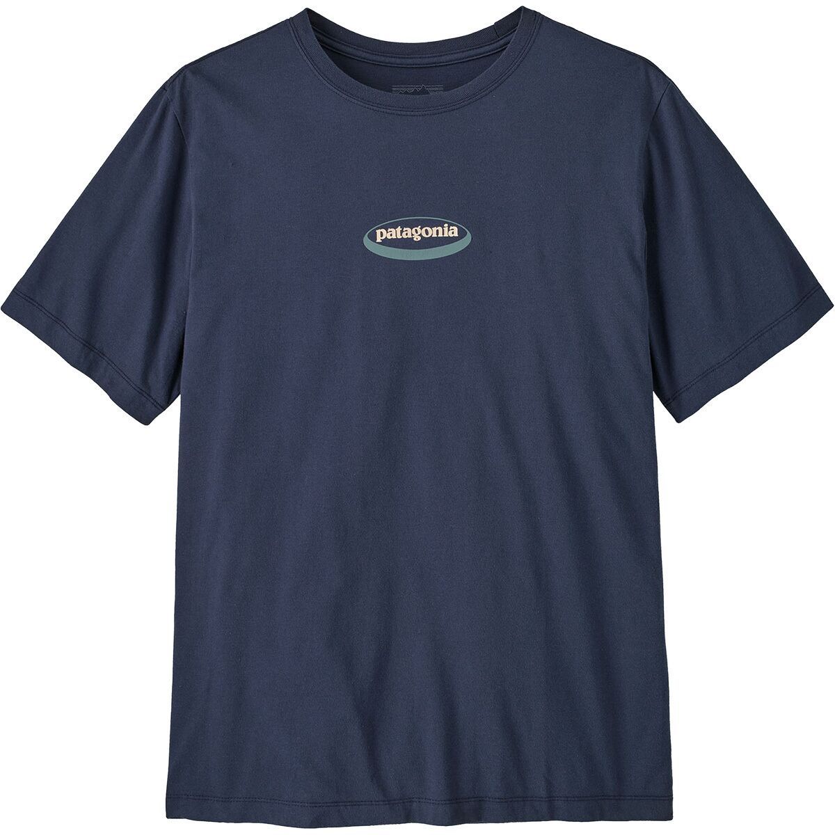 Image of Patagonia 95 Oval Logo T-Shirt - Men's New Navy: Kaleido, S