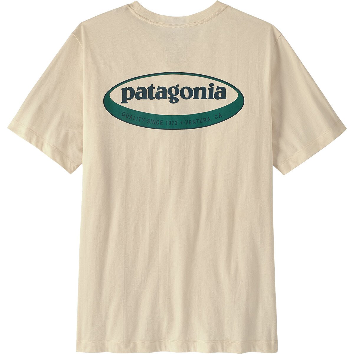 Image of Patagonia 95 Oval Logo T-Shirt - Men's Undyed Natural, M