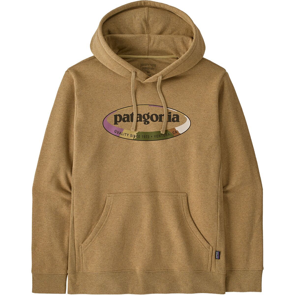 Image of Patagonia 95 Oval Logo Uprisal Hoodie - Men's Bobcat Brown: Sunshine, XL