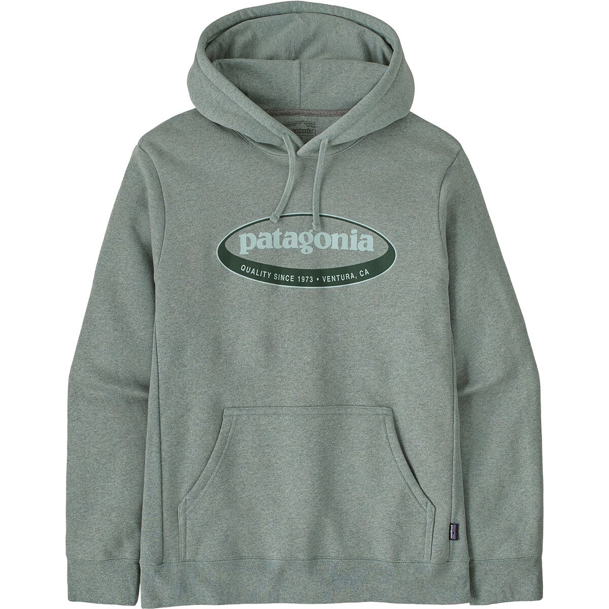 Image of Patagonia 95 Oval Logo Uprisal Hoodie - Men's Cover Green, XXL