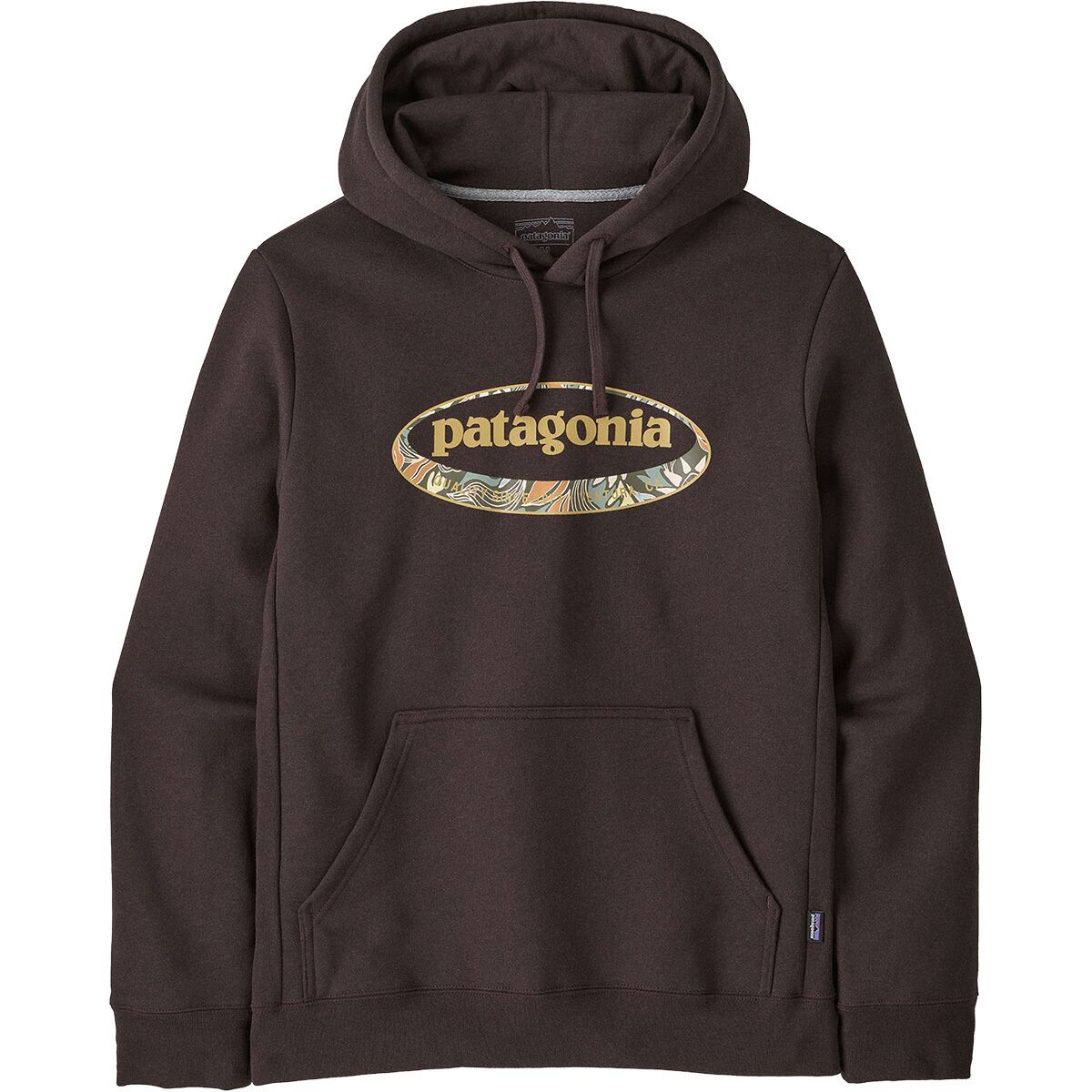 Image of Patagonia 95 Oval Logo Uprisal Hoodie - Men's Den Brown/Heliotropic, M