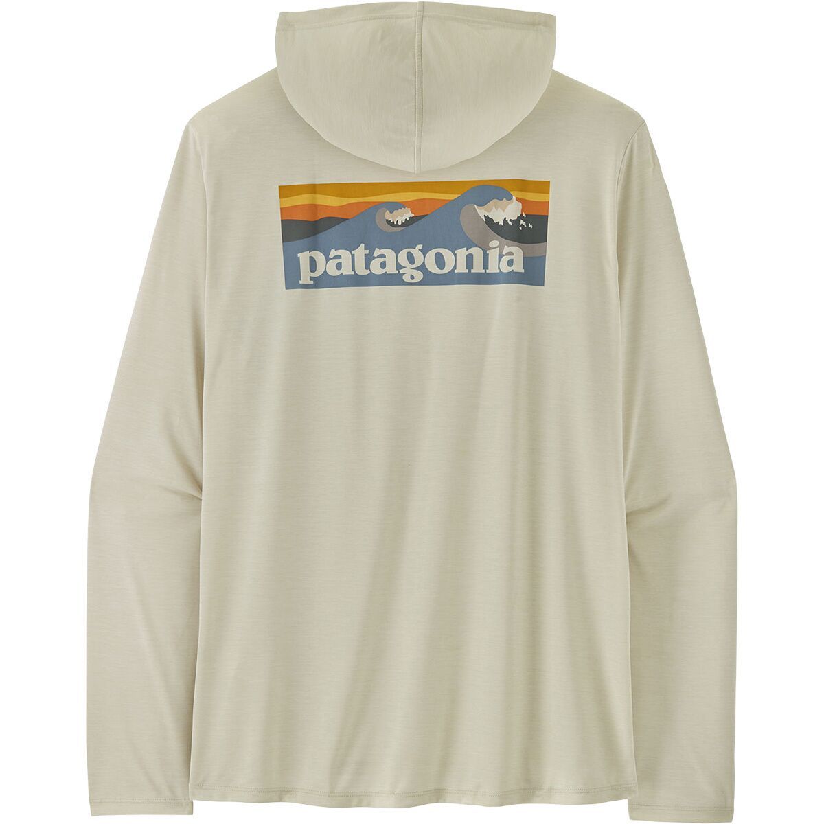 Image of Patagonia Cap Cool Daily Hoodie - Boardshort Logo - Men's Dyno White, S