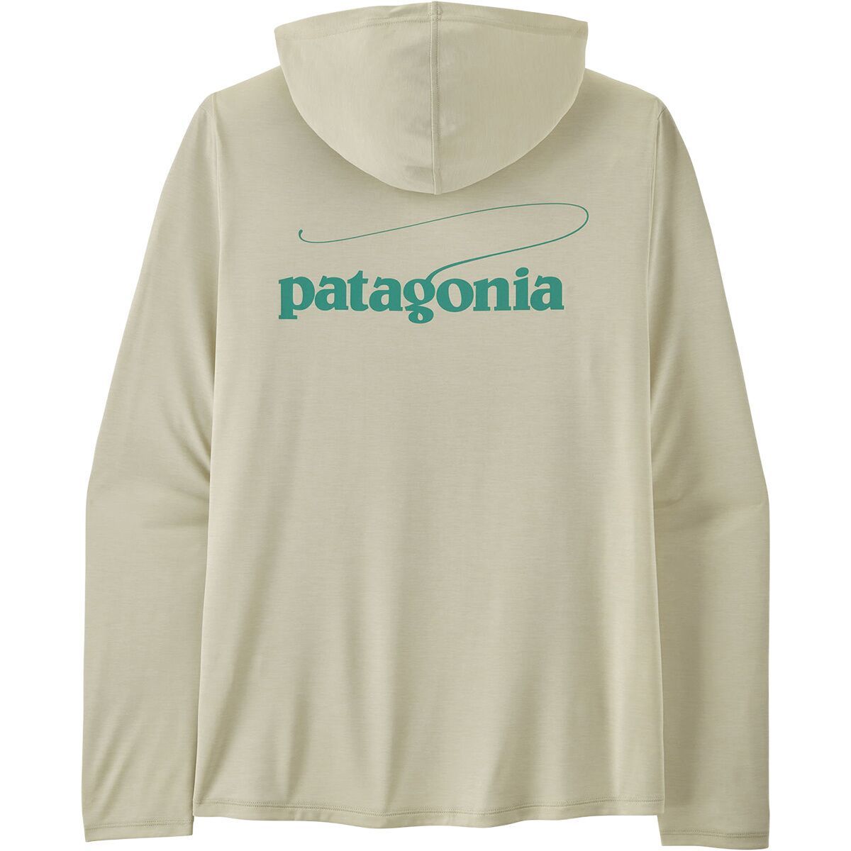 Image of Patagonia Capilene Cool Casting Logo Daily Hoodie - Men's Dyno White, M