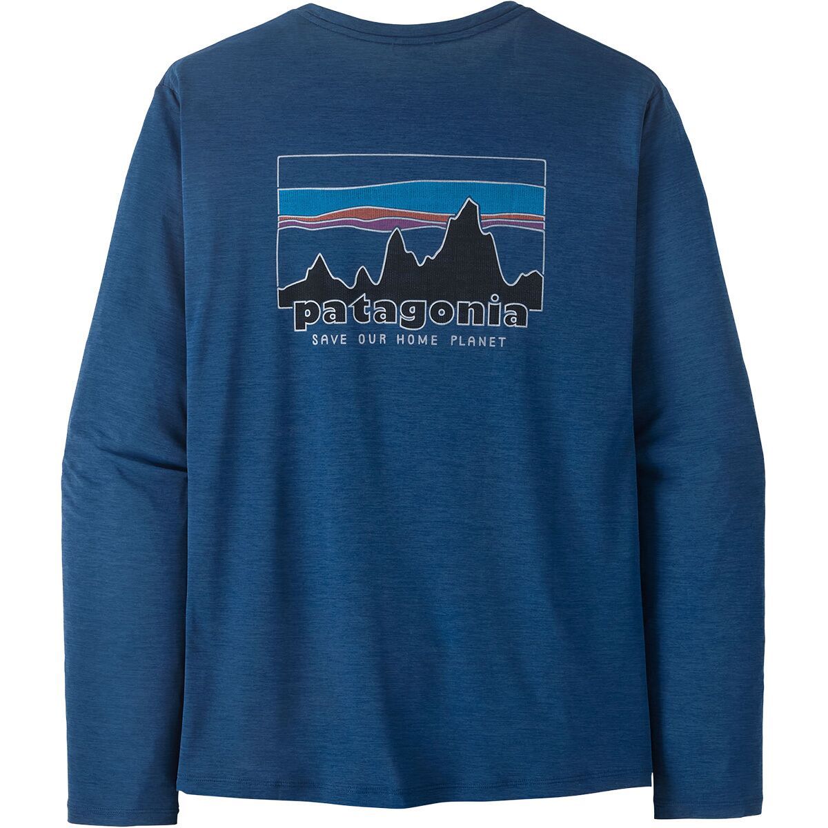 Image of Patagonia Cap Cool Daily Long-Sleeve Shirt - 73 Skyline - Men's Clement Blue/Light Clement Blue X-Dye, XL