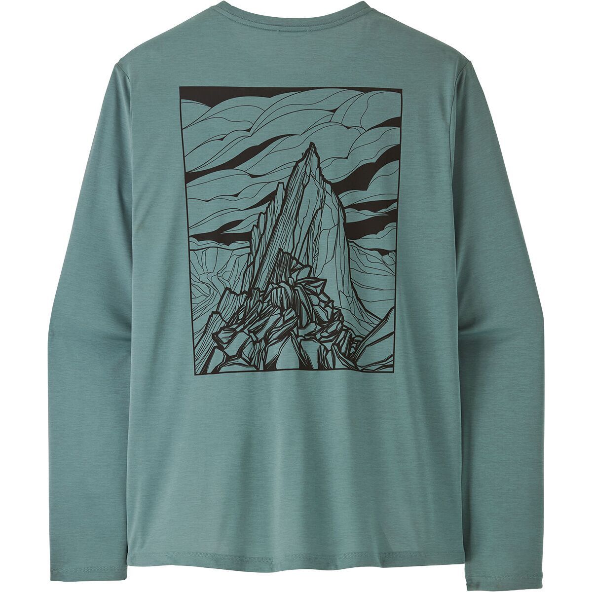 Image of Patagonia Cap Cool Daily Long-Sleeve Shirt - Cloud Crag - Men's Blue Sage/Light Blue Sage X-Dye, L