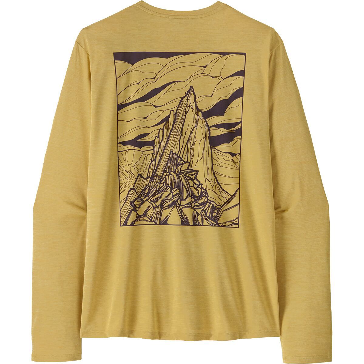 Image of Patagonia Capilene Cool Cloud Crag Long-Sleeve Daily Shirt - Men's Limestone Yellow, M