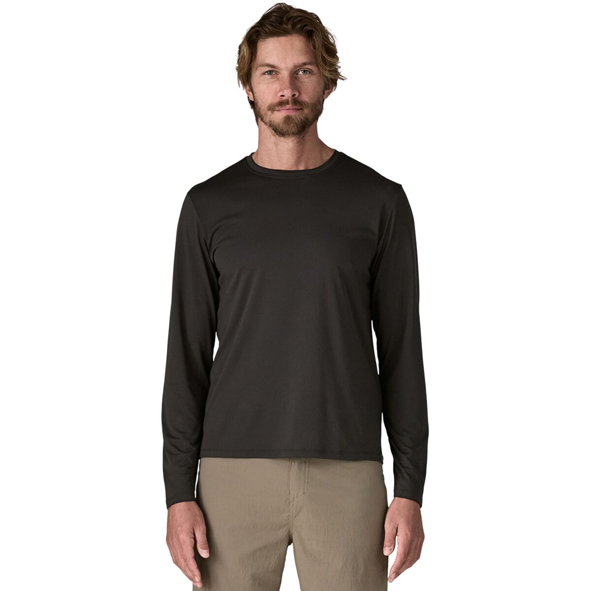 Image of Patagonia Capilene Cool Daily Long-Sleeve Shirt - Men's Black, L