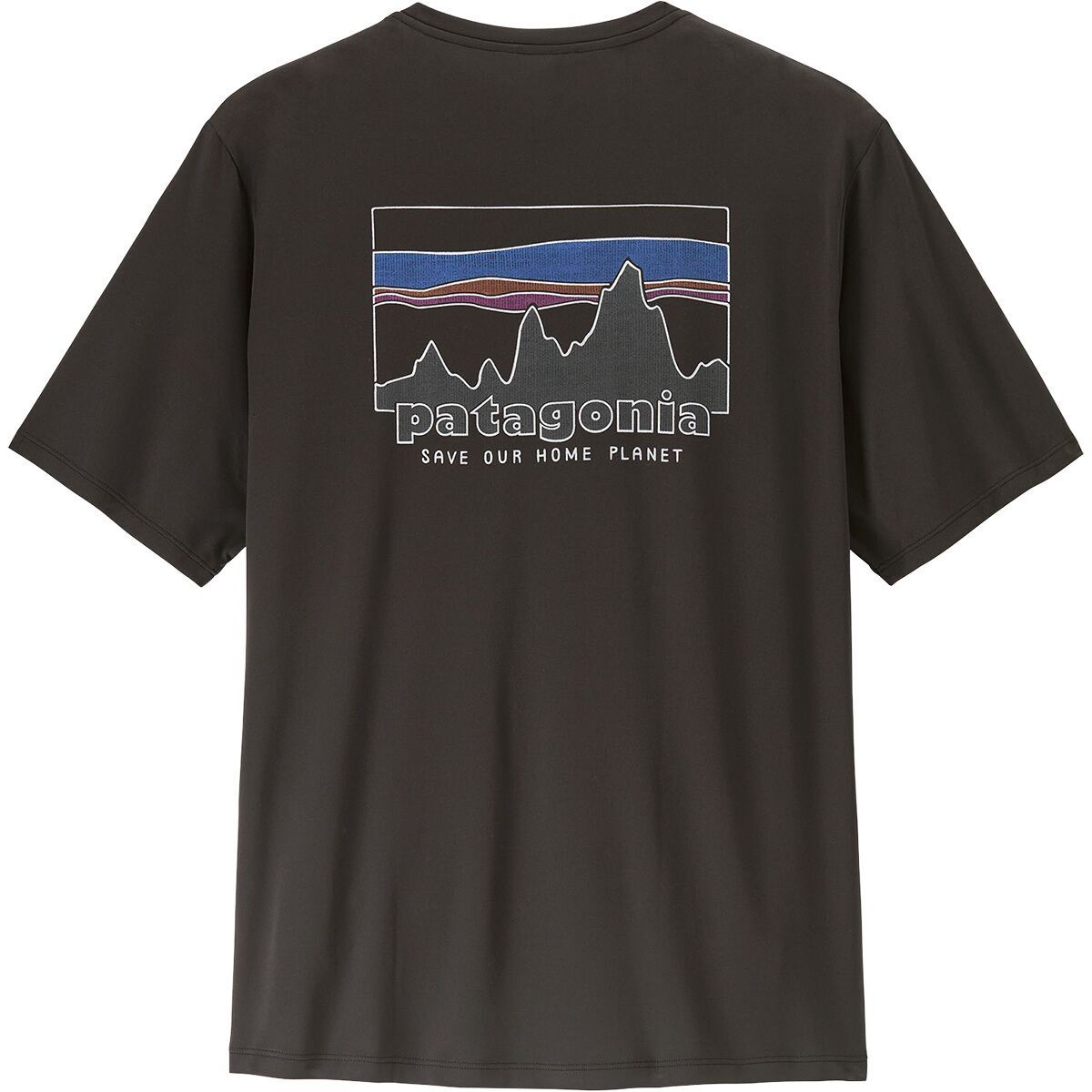 Image of Patagonia Capilene Cool Daily Shirt - 73 Skyline - Men's Black, L