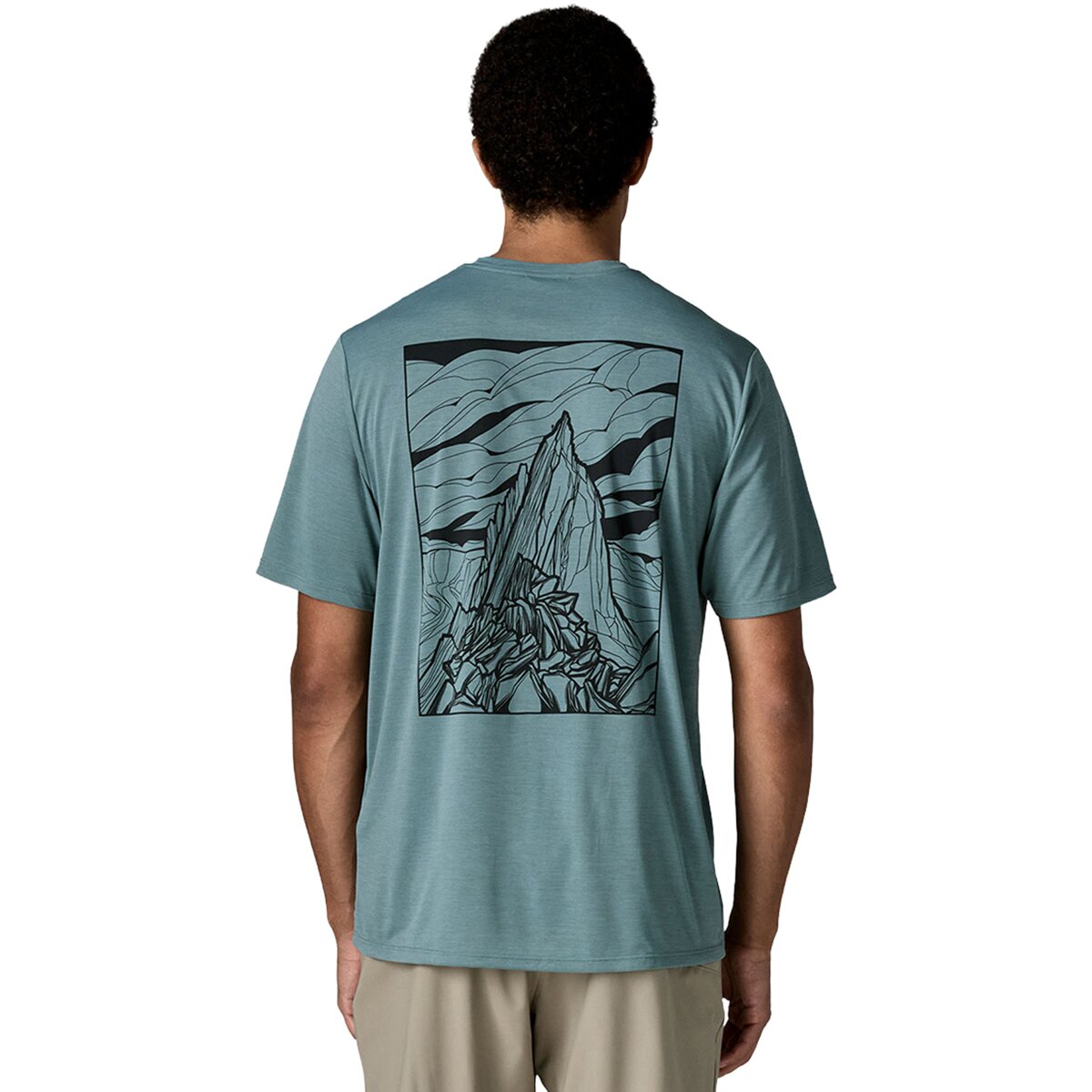 Image of Patagonia Capilene Cool Cloud Crag Daily Shirt - Men's Blue Sage/Light Blue Sage X-Dye, S