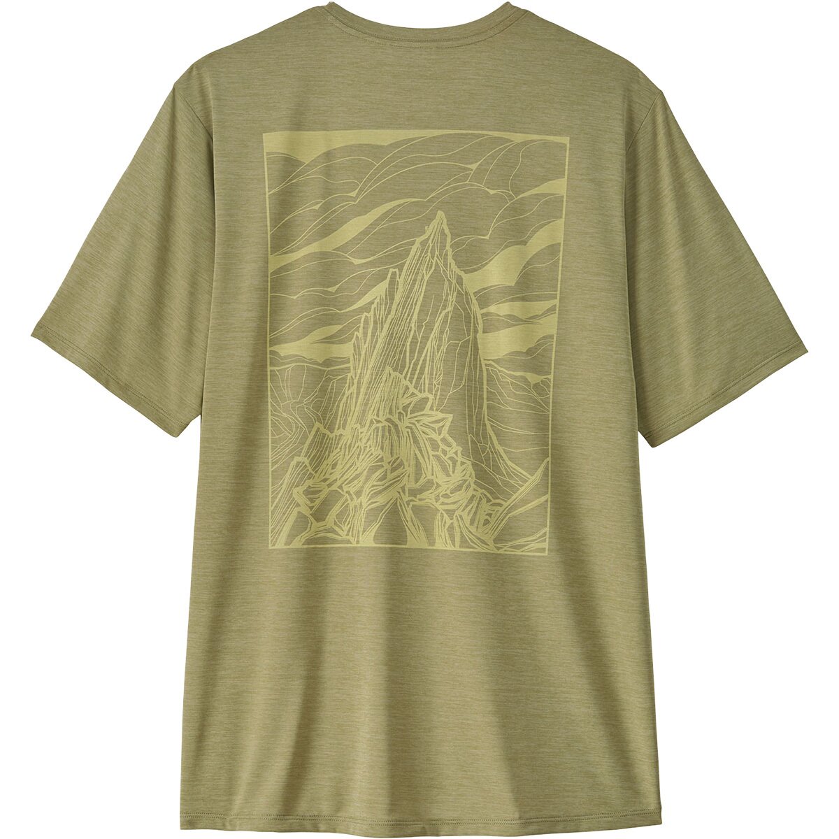 Image of Patagonia Capilene Cool Cloud Crag Daily Shirt - Men's Gumtree Green/Light Gumtree Green X-Dye, L