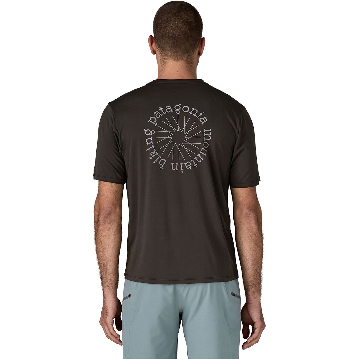 Image of Patagonia Capilene Cool Daily Spoke Stencil Shirt - Men's Black, XL