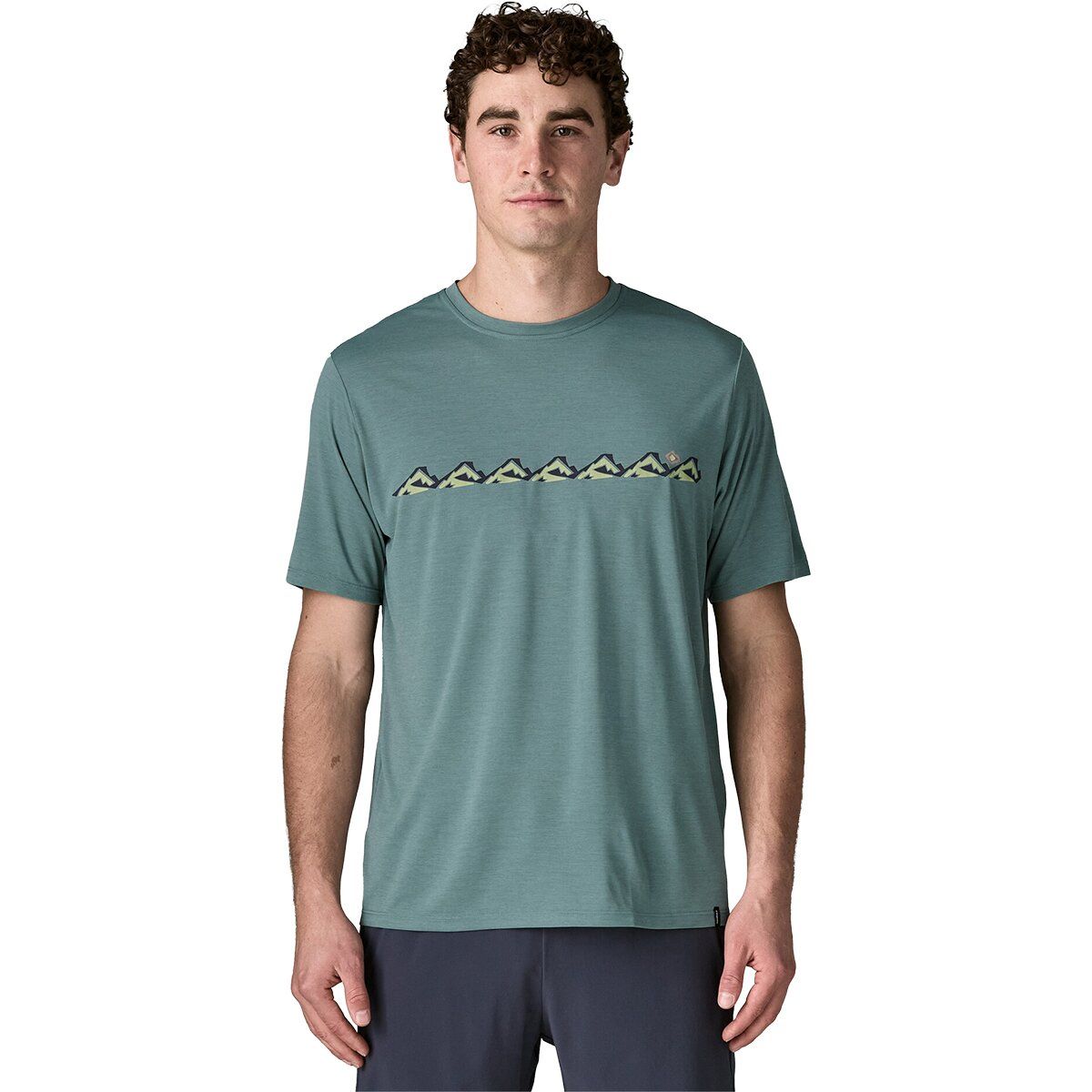 Image of Patagonia Capilene Cool Trailcheck Daily Shirt - Men's Blue Sage/Light Blue Sage X-Dye, S