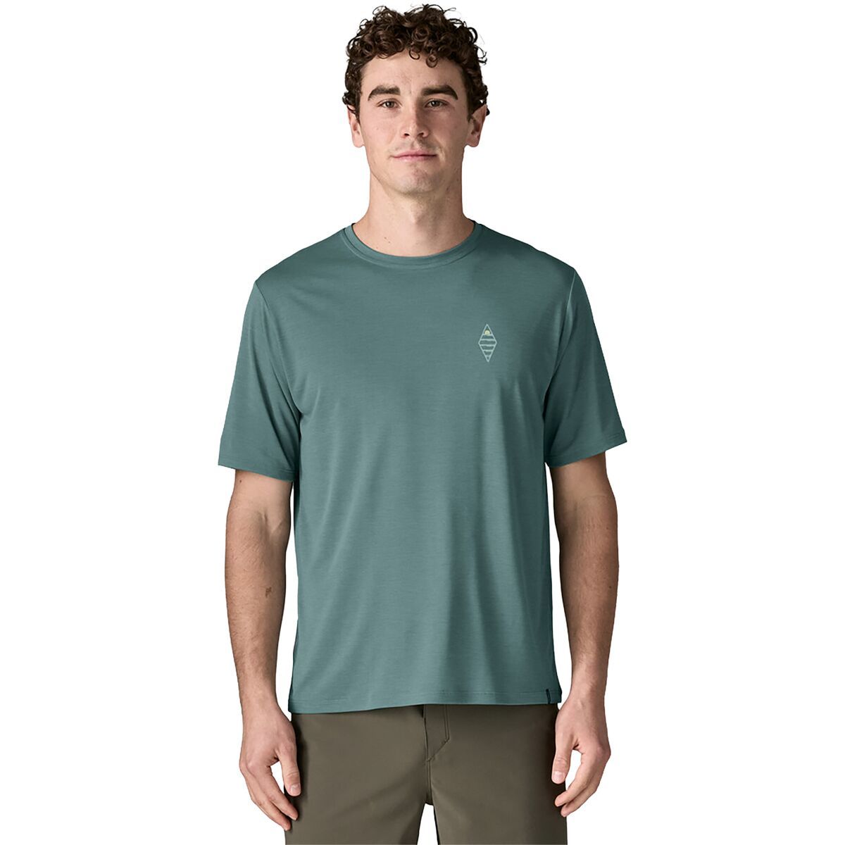 Image of Patagonia Capilene Cool Water People Sets Daily Shirt - Men's Blue Sage/Light Blue Sage X-Dye, L