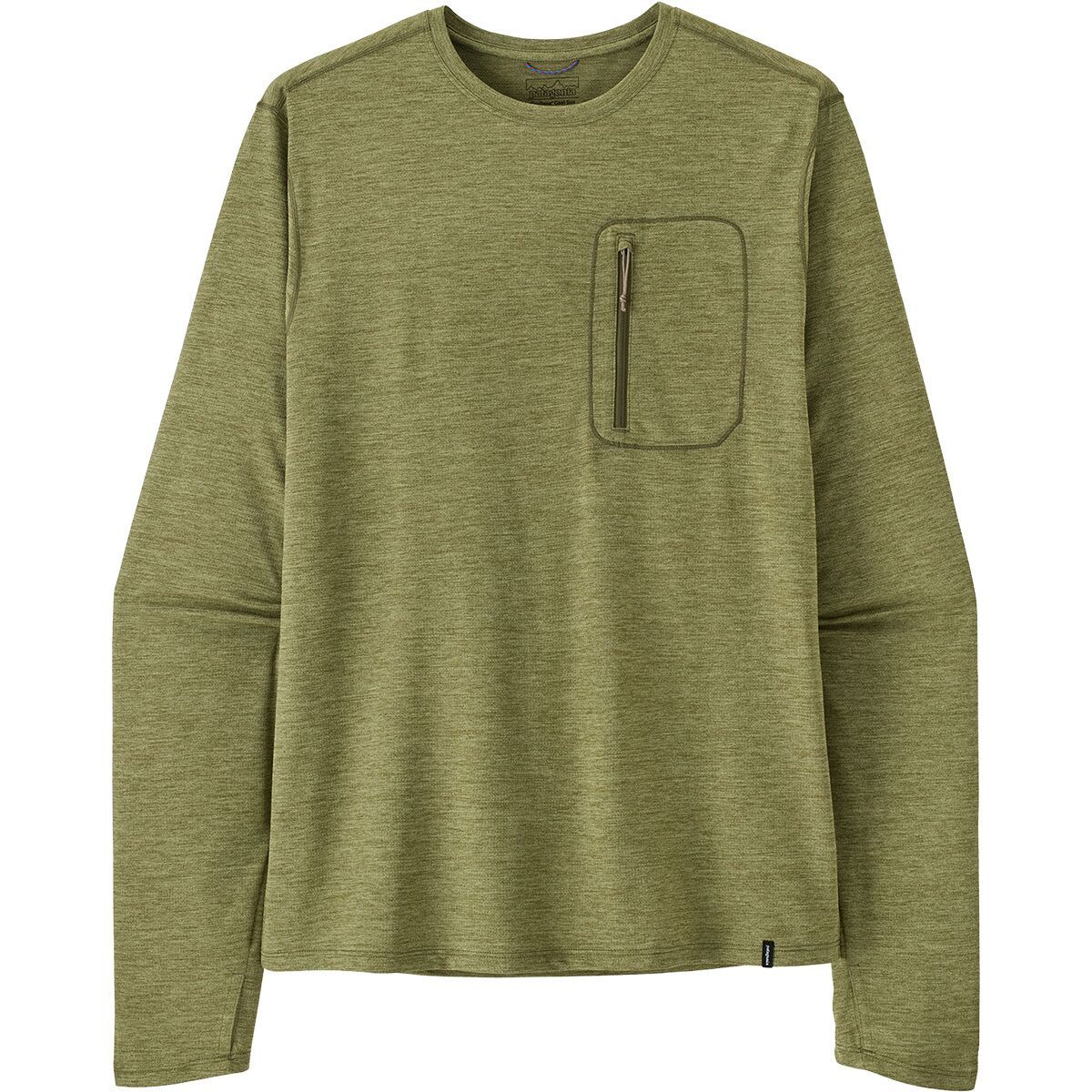 Image of Patagonia Cap Cool Long-Sleeve Sun Shirt - Men's Caper Green/Buckhorn Green X-Dye, M