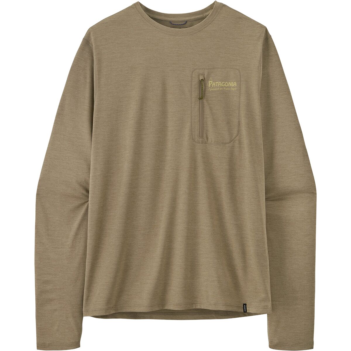 Image of Patagonia Capilene Cool Water People Long-Sleeve Sun Shirt - Men's Seabird Grey/Light Seabird Grey X-Dye, L