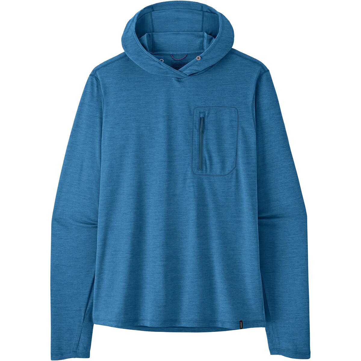 Image of Patagonia Capilene Cool Sun Hoodie - Men's Aquatic Blue/Light Aquatic Blue X-Dye, S