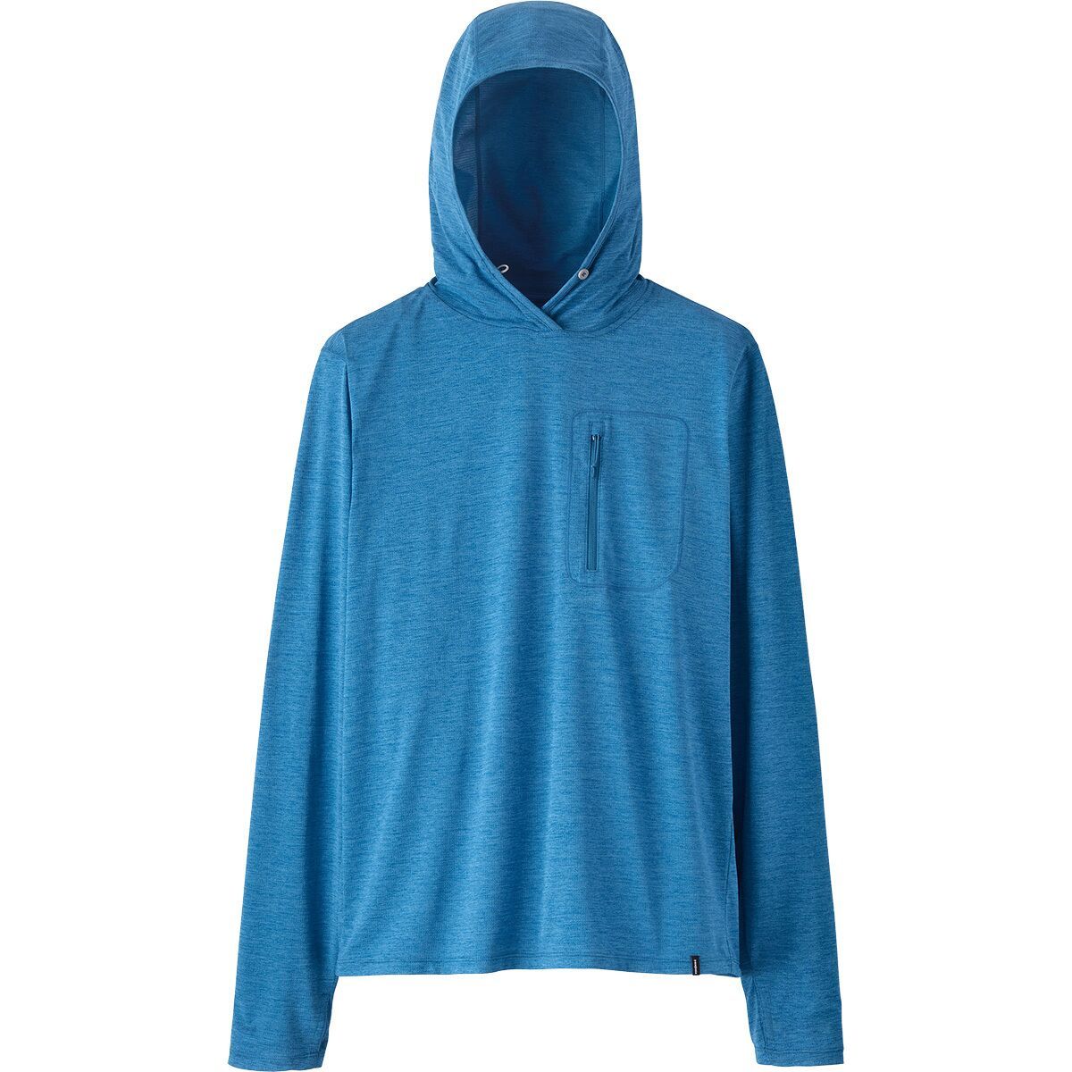 Image of Patagonia Cap Cool Sun Hoodie - Men's Aquatic Blue/Light Aquatic Blue X-Dye, M