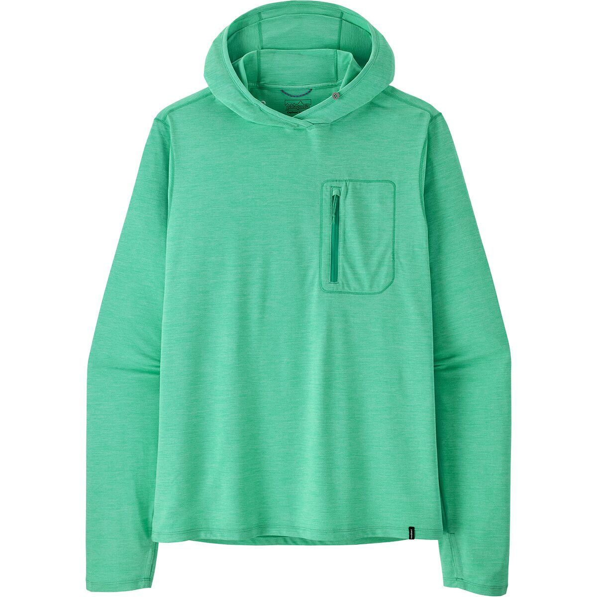 Image of Patagonia Cap Cool Sun Hoodie - Men's Aqua Stone/Early Teal X-Dye, S